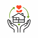 Cœur et flèches en cycle vertueux