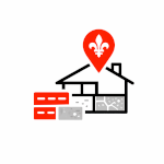 Logo avec un marqueur et briques