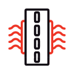 Route avec des vagues de chaleur