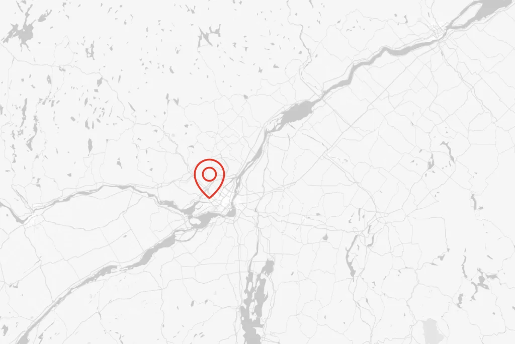 Carte avec un point de localisation