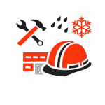 Une maison en neige avec flocon.