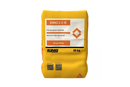 Sac de mortier pré-mélangé gris