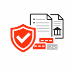 Icône de sécurité avec validation